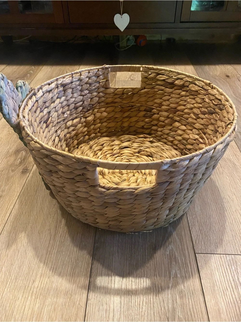 Whimsical Woven Water Hyacinth Alligator Storage Basket / Toy Bin